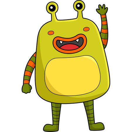 Monster Robot Cartoon Colored Clipart Illustrationのイラスト素材