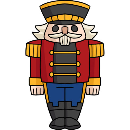 Nutcracker Cartoon Colored Clipart Illustrationのイラスト素材