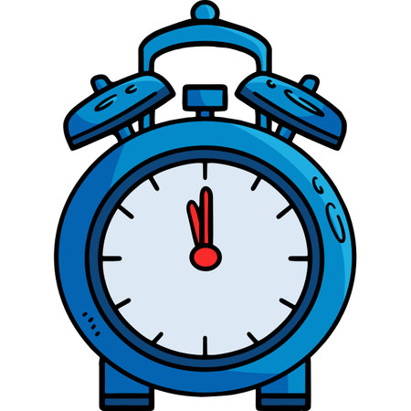 Alarm Clock Cartoon Colored Clipart Illustrationのイラスト素材