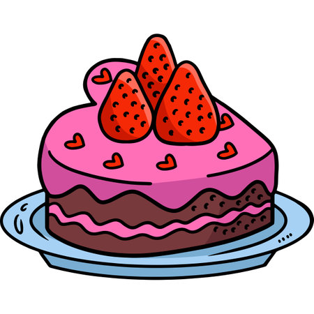 Cake Cartoon Colored Clipart Illustrationのイラスト素材