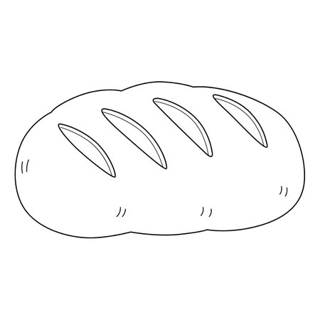 Bread Isolated Coloring Page for Kidsのイラスト素材