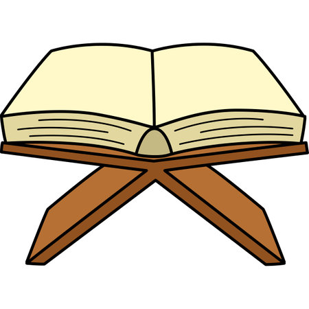 Ramadan Quran Cartoon Colored Clipart Illustrationのイラスト素材