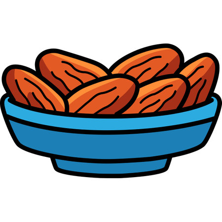 Dried Date Cartoon Colored Clipart Illustrationのイラスト素材