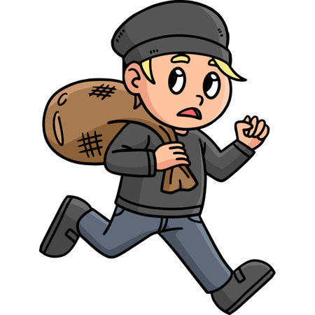 Man Running Cartoon Colored Clipart Illustrationのイラスト素材