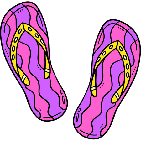 Slipper Cartoon Colored Clipart Illustrationのイラスト素材