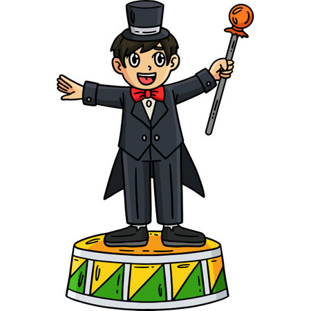 Circus Master Cartoon Colored Clipart Illustrationのイラスト素材