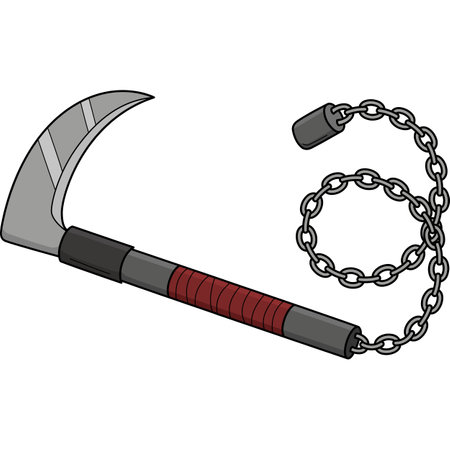 Ninja Grappling Hook Cartoon Colored Clipartのイラスト素材
