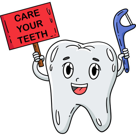 Dental Care Your Teeth Cartoon Colored Clipartのイラスト素材
