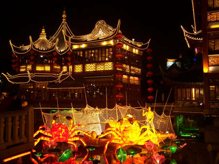 Night scenery of Shanghaiのeditorial素材