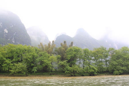 The Lijiang River in Guilinの写真素材