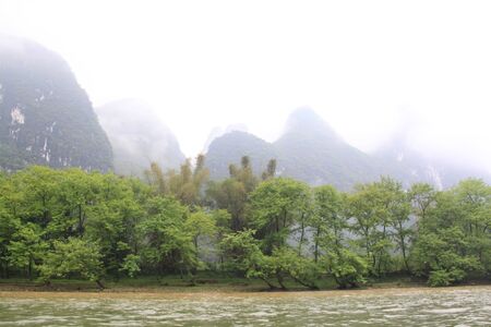The Lijiang River in Guilinの写真素材