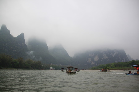 The Lijiang River in Guilinの写真素材