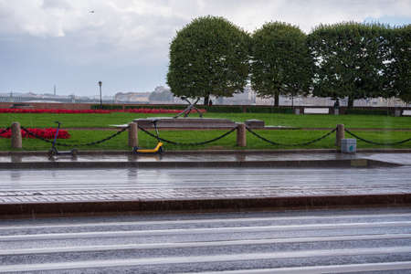 Rain in Saint Peterburg, Russiaの写真素材