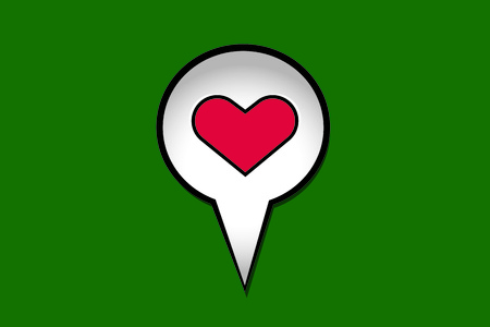 Heart Message Chat Iconのイラスト素材