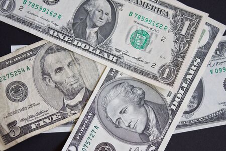 A selection of American dollar bills