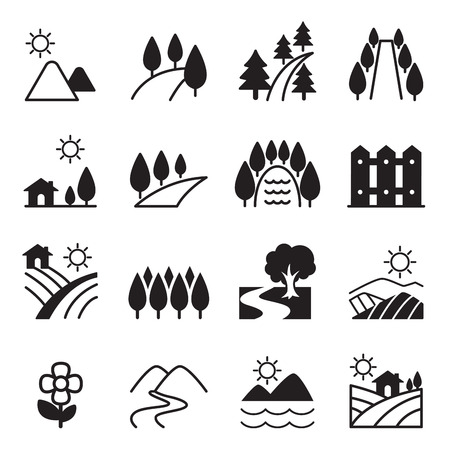 Landscape icon Setのイラスト素材