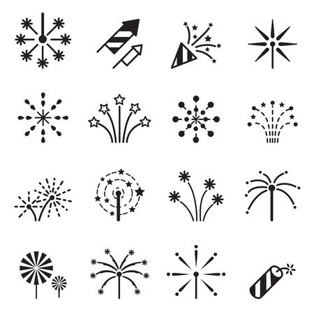 Firework icons setのイラスト素材