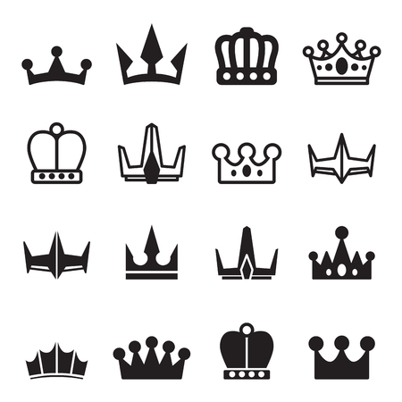 Crown icon setのイラスト素材