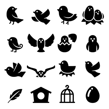 Bird Silhouette iconのイラスト素材