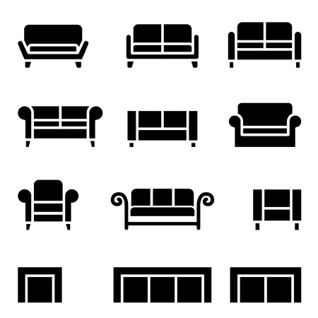 Sofa icon setのイラスト素材