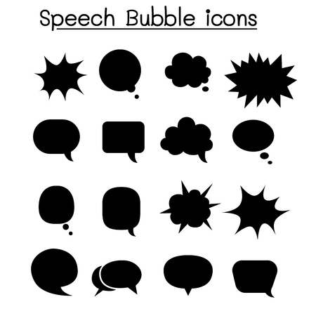 Speech bubble icon setのイラスト素材