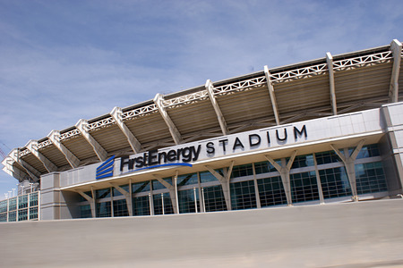 First Energy Stadium in Cleveland, OH, home of the Cleveland Brownsのeditorial素材