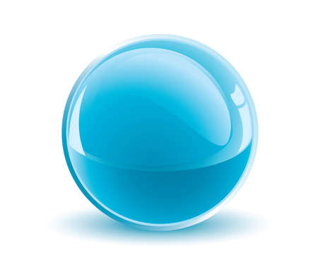 3d  light blue sphereのイラスト素材