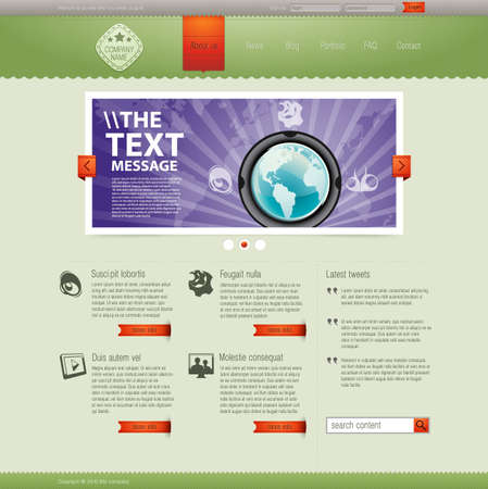 Website design templateのイラスト素材