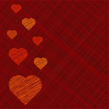 Valentine's Day Card in scribbled linesのイラスト素材