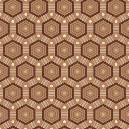 Geometrical pattern in brown colors, seamless vector backgroundのイラスト素材