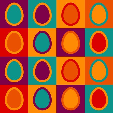 Colorful Easter pattern. Seamless vector background.のイラスト素材