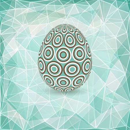 Colorful Easter egg on abstract geometric background with triangle polygons のイラスト素材