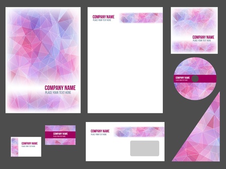 Corporate identity for company or event  template for business stationery のイラスト素材