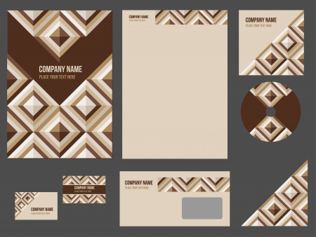 Corporate identity for company or event. Vector template for business stationery set.のイラスト素材