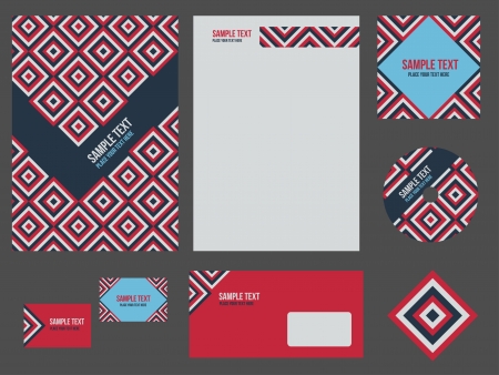 Corporate identity for company or event. Vector template for business stationery set.のイラスト素材