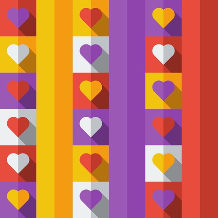 Hearts in flat icon style  Abstract のイラスト素材