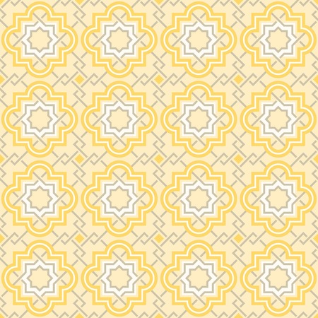 Traditional arabic tangled lattice pattern  Seamless vector background のイラスト素材