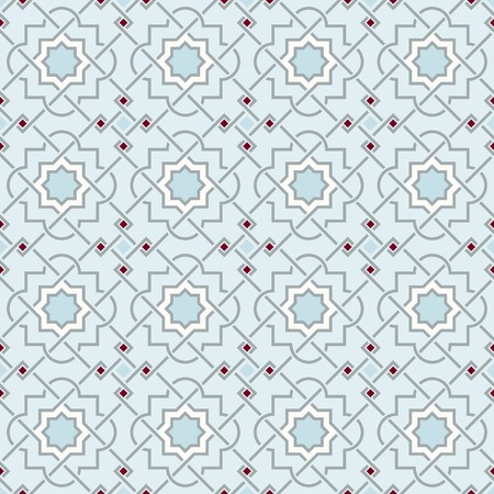 Traditional arabic tangled lattice pattern  Seamless vector background のイラスト素材