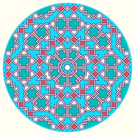 Tangled modern round pattern, based on traditional oriental patternsのイラスト素材