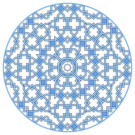 Tangled modern round pattern, based on traditional oriental patternsのイラスト素材