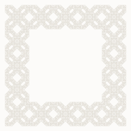 Tangled modern pattern based on traditional oriental patterns. Seamless vector background. Two colors  easy to recolor.のイラスト素材