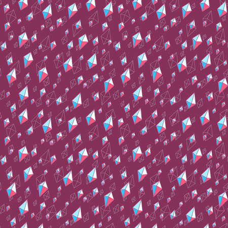 Crystal diamonds seamless pattern. Multicolor  jewelry texture. Vector background.
