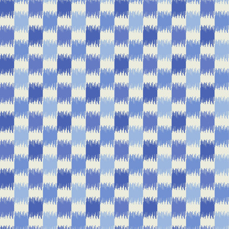 Seamless geometric pattern, based on ikat fabric style. Vector illustration.のイラスト素材