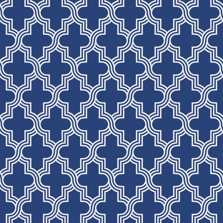 Traditional quatrefoil lattice pattern. Seamless vector background.のイラスト素材