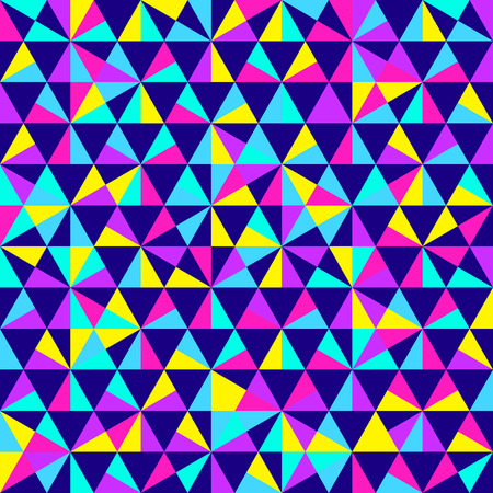 Abstract geometric pattern. Bright neon colors. Memphis style pattern. Seamless vector pattern. Vector illustration.のイラスト素材