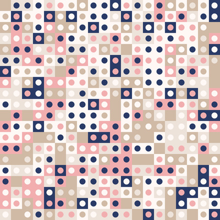 Abstract geometric background, random coloring. Seamless vector pattern. Colorful mosaic illustration. Perfect for wrapping paper, wallpaper, fabric design, web background or technology background.のイラスト素材