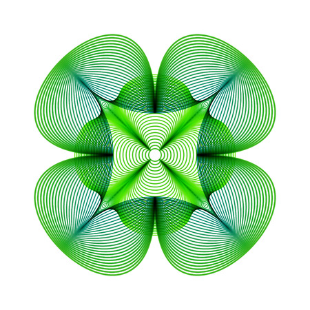 Lucky clover. St Patricks Day shamrock vector illustration. Four-leaf clover icon.のイラスト素材