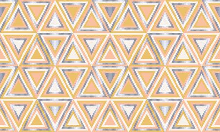 Abstract geometry in retro colors, geometric shapes geo pattern. Seamless vector pattern. Mustard...