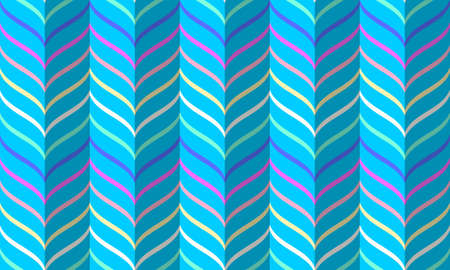 Rainbow chevron pattern, seamless vector geometric background. Unicorn magic rainbow stripes pattern. Abstract geometric wave background.のイラスト素材