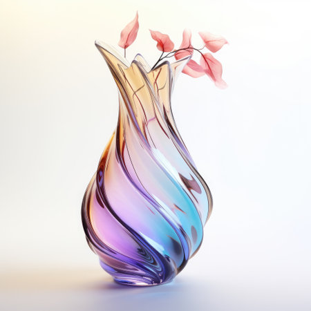 Modern vase, home decor, spring flowers table in bright light room interior, Scandinavian home style.の素材